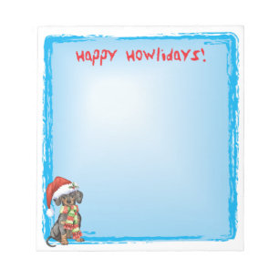 Happy Howlidays Dachshund Notepad