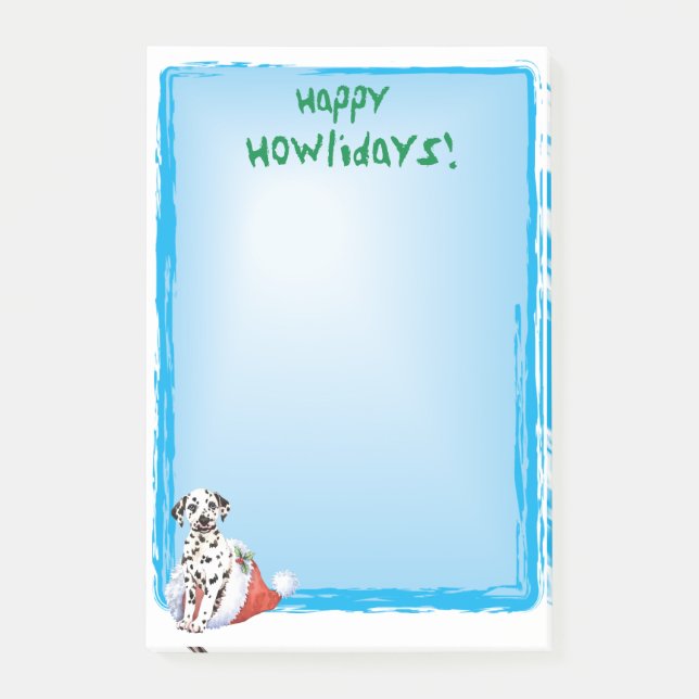 Happy Howlidays Dalmatian Post-it Notes (Front)