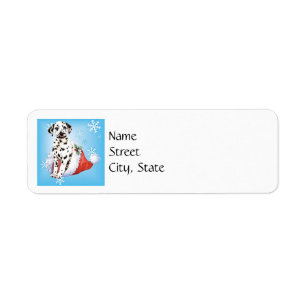 Happy Howlidays Dalmatian Return Address Label