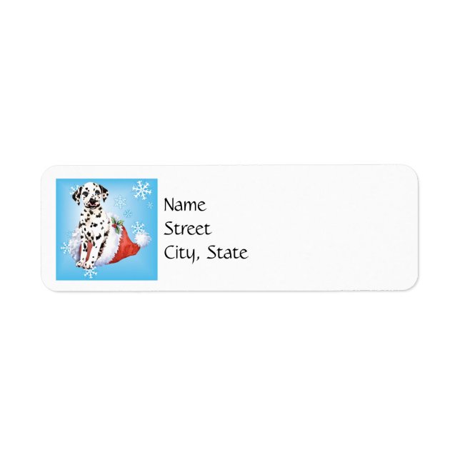 Happy Howlidays Dalmatian Return Address Label (Front)