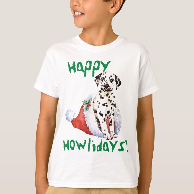 Happy Howlidays Dalmatian T-Shirt (Front)
