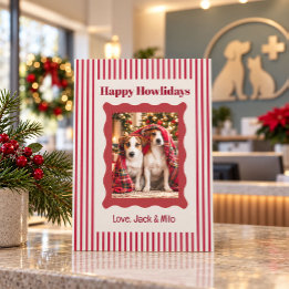 Happy Howlidays Dog Photo Christmas Card for Vet