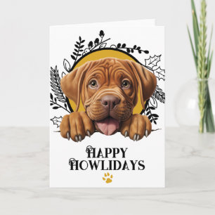 Happy Howlidays dogue de bordeaux Dog Holiday Card