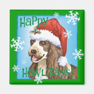 Happy Howlidays English Cocker Spaniel Magnet