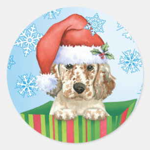 Happy Howlidays English Setter Classic Round Sticker