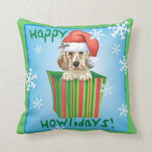 Happy Howlidays English Setter Cushion