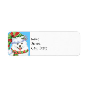 Happy Howlidays Eskimo Dog Return Address Label