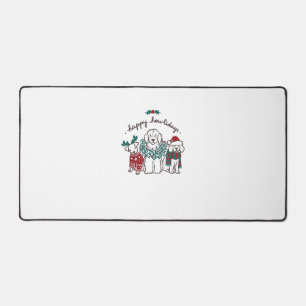 Happy Howlidays Funny Dog Christmas Gift Desk Mat