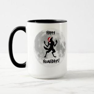 Happy Howlidays Funny Werewolf Coffee Mug