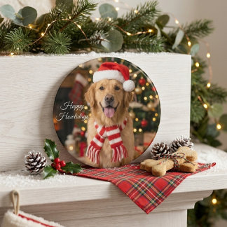 Happy Howlidays Golden Retriever Holiday Dog Magnet