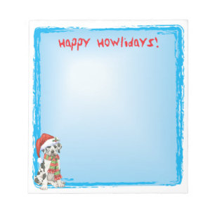Happy Howlidays Great Dane Notepad