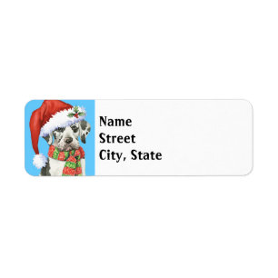 Happy Howlidays Great Dane Return Address Label