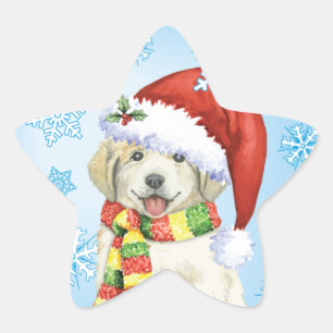 Happy Howlidays Great Pyrenees Star Sticker