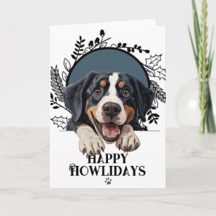 Happy Howlidays Greater Swiss Mountain Dog Holiday Card