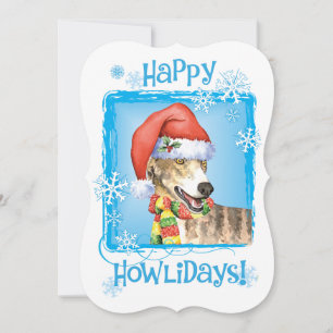 Happy Howlidays Greyhound Holiday Card