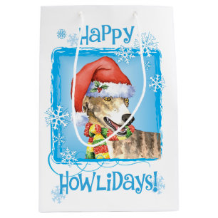 Happy Howlidays Greyhound Medium Gift Bag