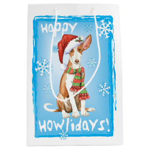 Happy Howlidays Ibizan Hound Medium Gift Bag