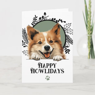 Happy Howlidays Icelandic Sheepdog Christmas Holiday Card