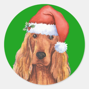 Happy Howlidays Irish Setter Classic Round Sticker