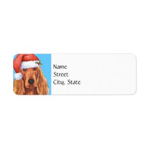 Happy Howlidays Irish Setter Return Address Label
