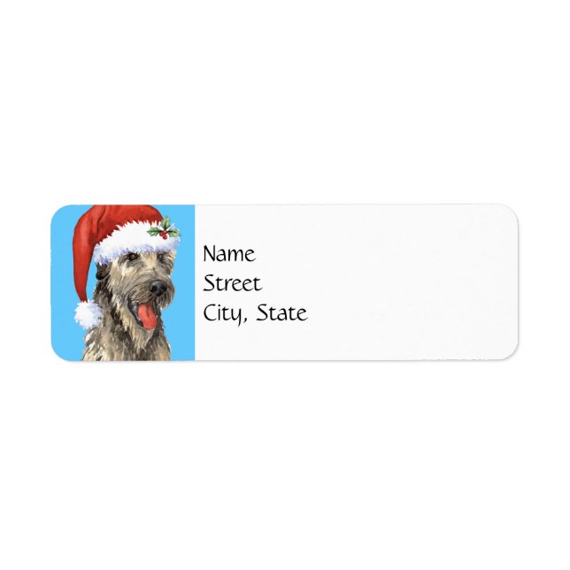 Happy Howlidays Irish Wolfhound Return Address Label (Front)