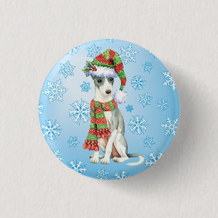 Happy Howlidays Italian Greyhound 3 Cm Round Badge