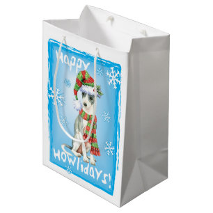 Happy Howlidays Italian Greyhound Medium Gift Bag