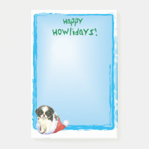 Happy Howlidays Japanese Chin Post-it Notes