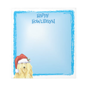 Happy Howlidays Komondor Notepad