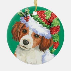 Happy Howlidays Kooikerhondje Ceramic Ornament