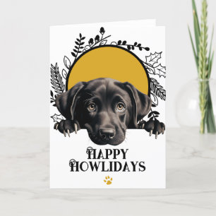 Happy Howlidays Labrador Retriever Dog Christmas  Holiday Card