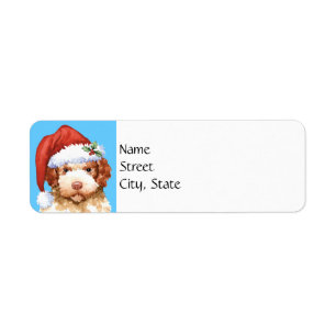 Happy Howlidays Lagotto Romagnolo Label Return Address Label