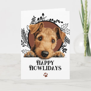 Happy Howlidays Lakeland Terrier Dog Christmas Holiday Card