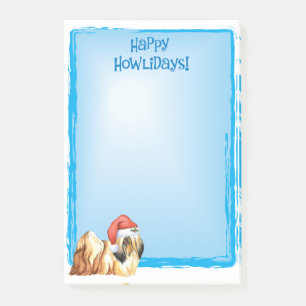 Happy Howlidays Lhasa Apso Post-it Notes