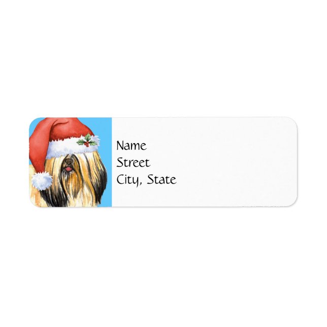 Happy Howlidays Lhasa Apso Return Address Label (Front)
