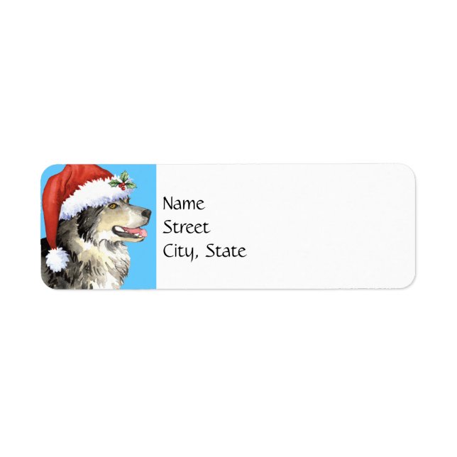 Happy Howlidays Malemute Return Address Label (Front)