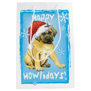 Happy Howlidays Mastiff Medium Gift Bag
