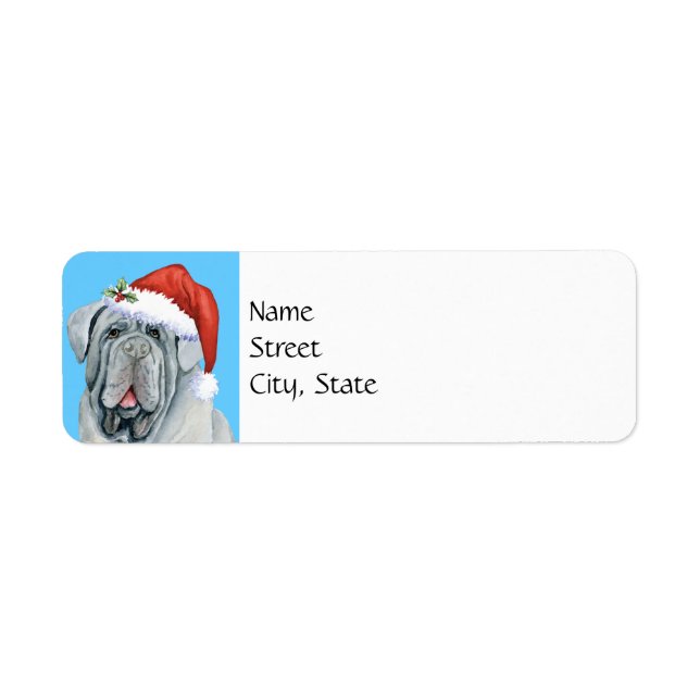 Happy Howlidays Mastino Label Return Address Label (Front)