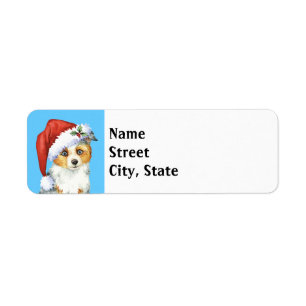 Happy Howlidays Mini American Shepherd Return Address Label