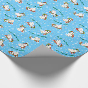 Happy Howlidays Mini Bull Terrier Wrapping Paper