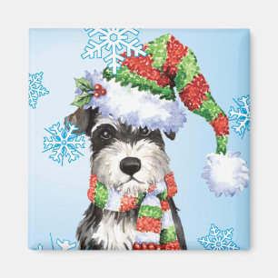Happy Howlidays Miniature Schnauzer Magnet