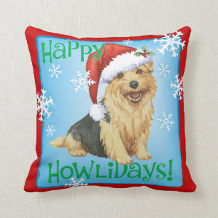 Happy Howlidays Norfolk Terrier Cushion