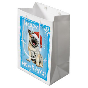 Happy Howlidays Norwegian Elkhound Medium Gift Bag