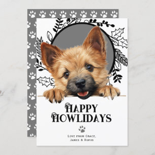Happy Howlidays Norwich Terrier Dog Christmas  Holiday Card
