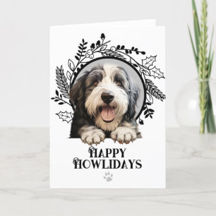 Happy Howlidays Old English Sheep Dog Christmas Holiday Card