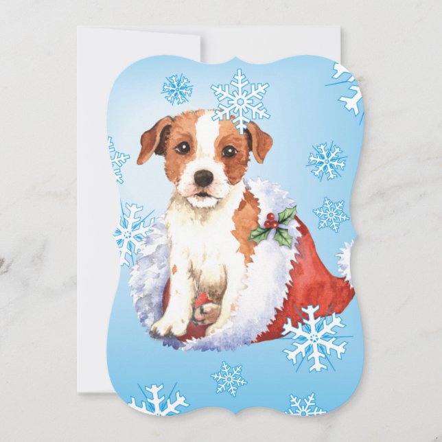 Happy Howlidays Parson Russell Terrier Holiday Card (Front)