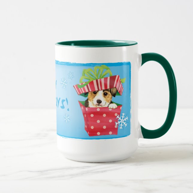 Happy Howlidays Pembroke Welsh Corgi Mug (Right)
