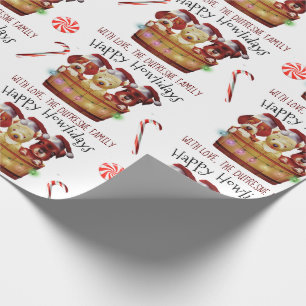 Happy Howlidays Personalised Wrapping Paper