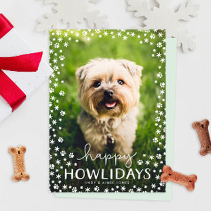 Happy Howlidays Pet Lover Holiday Photo Card
