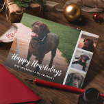 Happy Howlidays Pet Photo Collage Holiday Card<br><div class="desc">Paws for a moment! Turn your fur-baby's best moments into cherished holiday keepsakes with our personalised cards. Showcase 4 of your favourite pet pics and add your personal twist on 'happy holidays'. Customise with your names for the paw-fect festive surprise!</div>